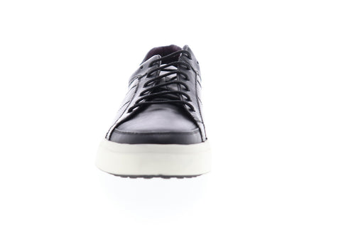 Zanzara Kurt ZZL1207 Mens Black Leather Lace Up Low Top Sneakers Shoes