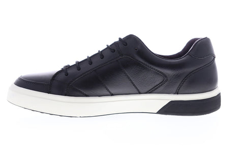 Zanzara Kurt ZZL1207 Mens Black Leather Lace Up Low Top Sneakers Shoes