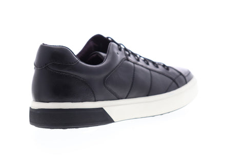 Zanzara Kurt ZZL1207 Mens Black Leather Lace Up Low Top Sneakers Shoes