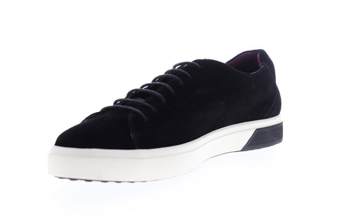 Zanzara SOL ZZL1208 Mens Black Suede Lace Up Low Top Sneakers Shoes