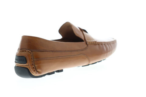 Zanzara Newton ZZ21100 Mens Brown Leather Casual Slip On Loafers Shoes