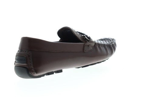 Zanzara Drake ZZS1173 Mens Brown Leather Casual Slip On Loafers Shoes