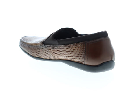 Zanzara LUC ZZS1210 Mens Brown Leather Casual Slip On Loafers Shoes