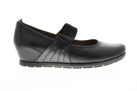 Earthies Zeeland Leather ZEELAND-BLK Womens Black Mary Jane Flats Shoes