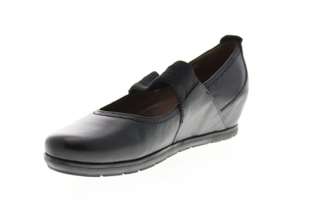 Earthies Zeeland Leather ZEELAND-BLK Womens Black Mary Jane Flats Shoes