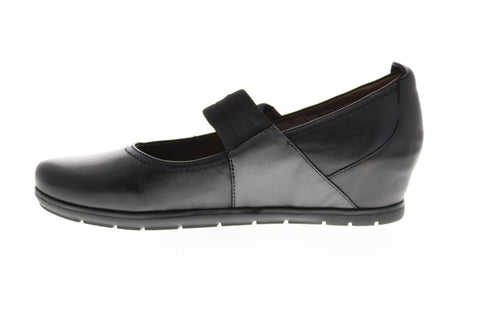 Earthies Zeeland Leather ZEELAND-BLK Womens Black Mary Jane Flats Shoes
