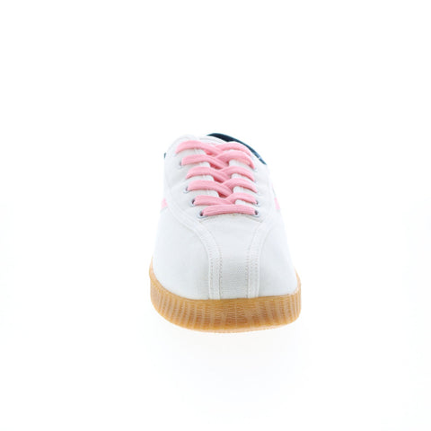 Tretorn A-NYLITECA Womens White Canvas Lace Up Lifestyle Sneakers Shoes