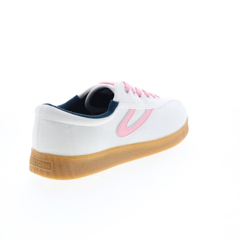 Tretorn A-NYLITECA Womens White Canvas Lace Up Lifestyle Sneakers Shoes