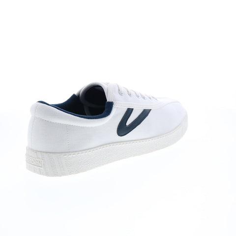 Tretorn A-NYLITECA Womens White Canvas Lace Up Lifestyle Sneakers Shoes