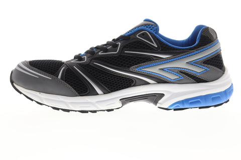 Hi-Tec Phantom Mens Black Mesh Low Top Lace Up Athletic Running Shoes