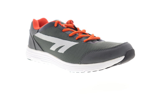 Hi-Tec Pajo Mens Gray Mesh Low Top Lace Up Athletic Running Shoes