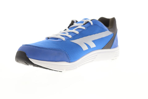 Hi-Tec Pajo Mens Blue Mesh Low Top Lace Up Athletic Running Shoes