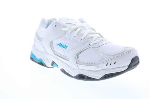 Avia Avi-Tangent A1483WWLS Womens White Wide 2E Low Top Athletic Running Shoes