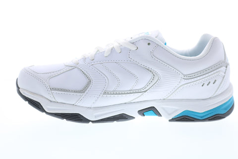 Avia Avi-Tangent A1483WWLS Womens White Leather Low Top Athletic Running Shoes