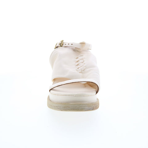 A.S.98 Louie A15021-201 Womens Beige Leather Sandals Platform Shoes