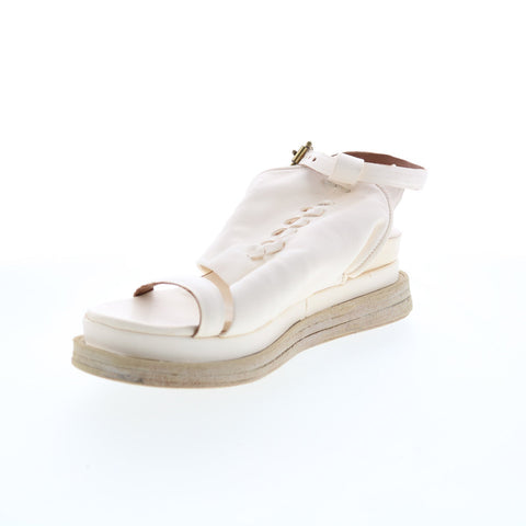 A.S.98 Louie A15021-201 Womens Beige Leather Sandals Platform Shoes