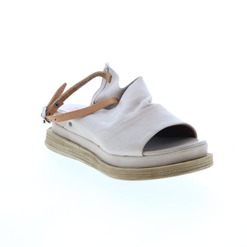 A.S.98 Lira A15027-101 Womens Beige Leather Slingback Sandals Shoes