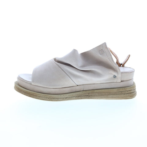 A.S.98 Lira A15027-101 Womens Beige Leather Slingback Sandals Shoes