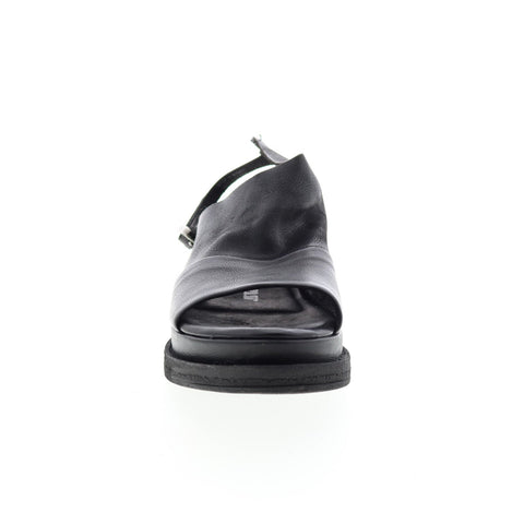 A.S.98 Lira A15027-101 Womens Black Leather Sandals Platform Shoes