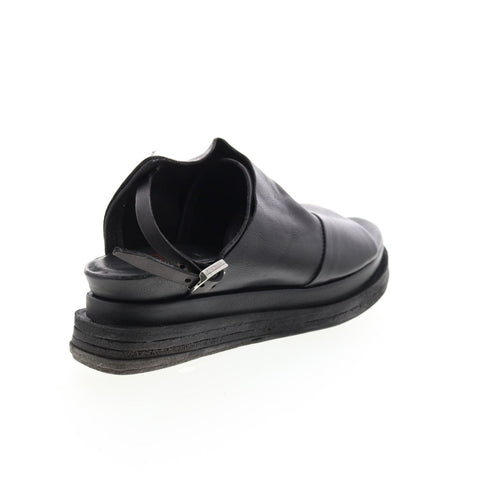 A.S.98 Lira A15027-101 Womens Black Leather Sandals Platform Shoes