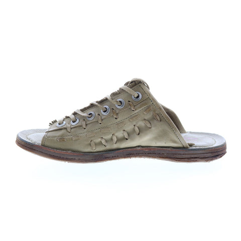 A.S.98 Regis A16032-101 Womens Green Leather Lace Up Sandals Shoes