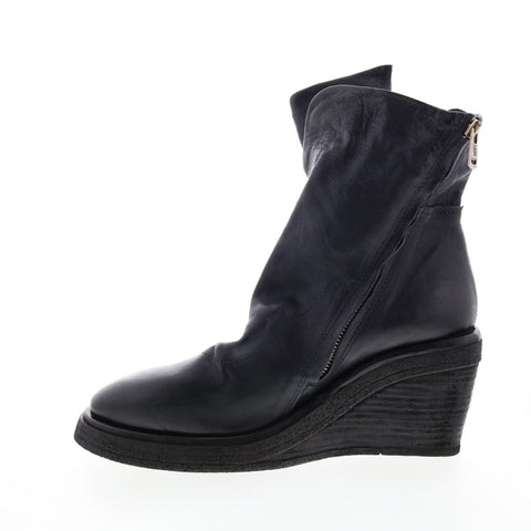 A.S.98 Tremont A30205-201 Womens Black Leather Zipper Casual Dress Boots