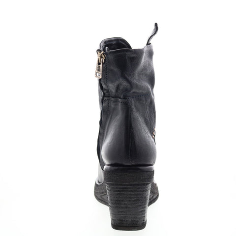 A.S.98 Tremont A30205-201 Womens Black Leather Zipper Casual Dress Boots