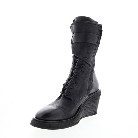 A.S.98 Thatcher A30210-201 Womens Black Leather Casual Dress Boots Boots