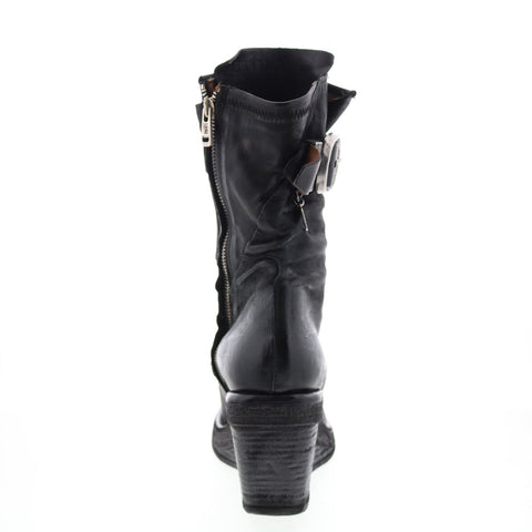 A.S.98 Thatcher A30210-201 Womens Black Leather Casual Dress Boots Boots