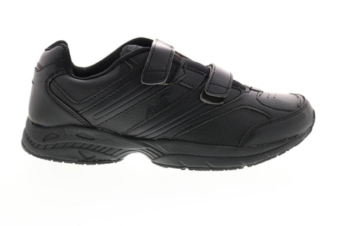 Avia A344WBSY Womens Black Wide 2E Leather Low Top Lifestyle Sneakers Shoes