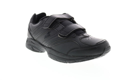 Avia A344WBSY Womens Black Leather Low Top Athletic Walking Shoes