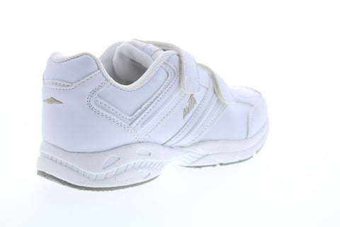 Avia A344WWSY Womens White Leather Low Top Athletic Walking Shoes