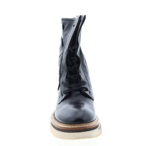 A.S.98 Inessa A38209-101 Womens Black Leather Lace Up Casual Dress Boots
