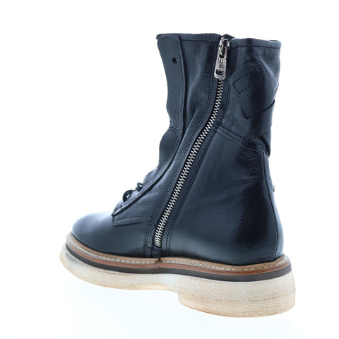 A.S.98 Inessa A38209-101 Womens Black Leather Lace Up Casual Dress Boots