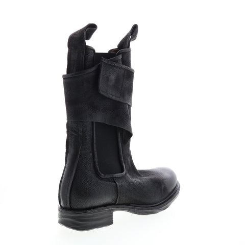 A.S.98 Sikes A50216-101 Womens Black Leather Slip On Chelsea Boots