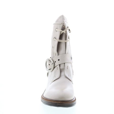 A.S.98 Faust A51202-101 Womens Beige Leather Hook & Loop Casual Dress Boots