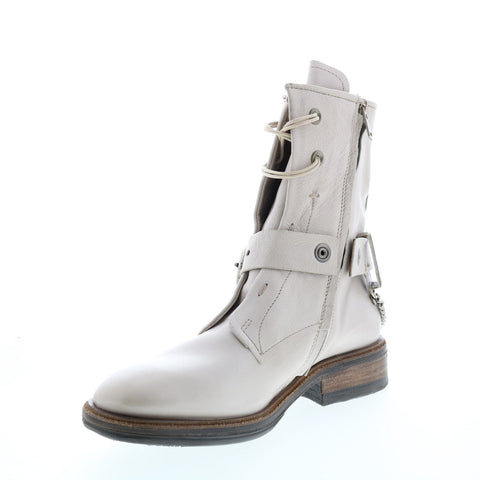 A.S.98 Faust A51202-101 Womens Beige Leather Hook & Loop Casual Dress Boots