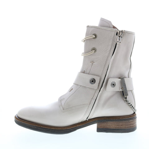 A.S.98 Faust A51202-101 Womens Beige Leather Hook & Loop Casual Dress Boots