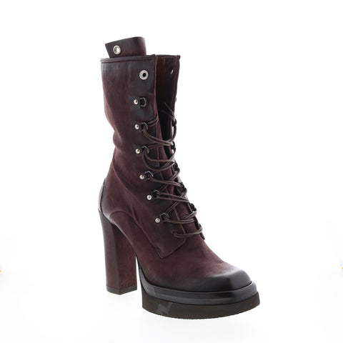 A.S.98 Vivienne A53205-302 Womens Burgundy Leather Casual Dress Boots Boots