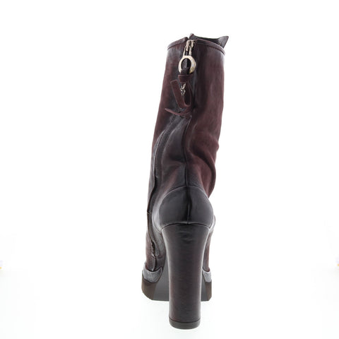 A.S.98 Vivienne A53205-302 Womens Burgundy Leather Casual Dress Boots Boots