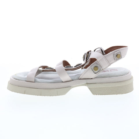 A.S.98 Ferdie A64003-301 Womens Beige Leather Strap Sandals Shoes