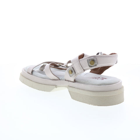 A.S.98 Ferdie A64003-301 Womens Beige Leather Strap Sandals Shoes