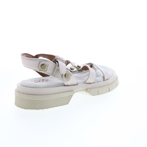 A.S.98 Ferdie A64003-301 Womens Beige Leather Strap Sandals Shoes