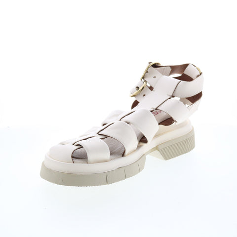 A.S.98 Colter A68002-301 Womens Beige Leather Gladiator Sandals Shoes