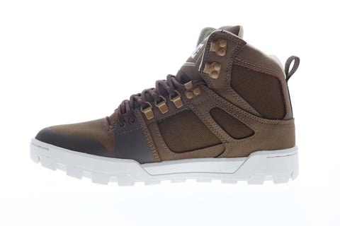 DC Pure High-Top Water Resistant Boot ADYB100006 Mens Brown Skate Sneakers Shoes