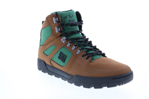 DC Pure High-Top Winter Boot ADYB100009 Mens Brown Leather Casual Dress Boots