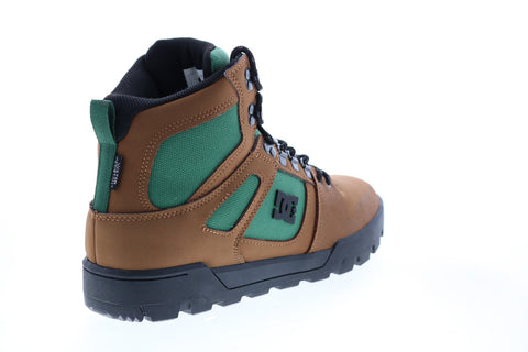 DC Pure High-Top Winter Boot ADYB100009 Mens Brown Leather Casual Dress Boots