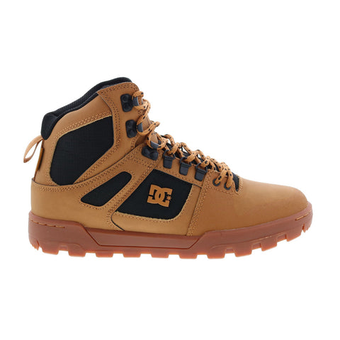 DC Pure High-Top Winter Boot Mens Brown Skate Inspired Sneakers Shoes