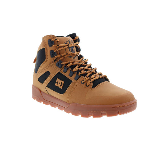 DC Pure High-Top Winter Boot Mens Brown Skate Inspired Sneakers Shoes