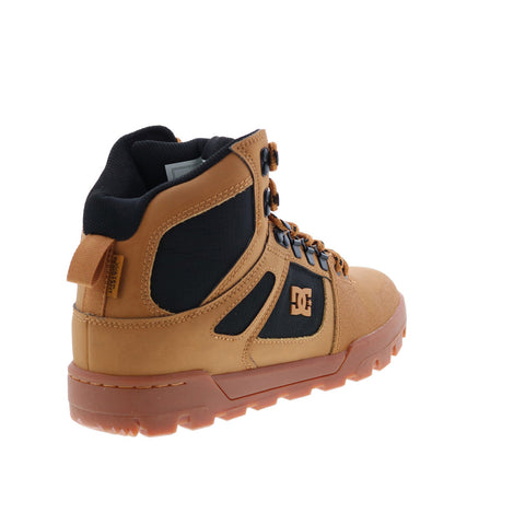 DC Pure High-Top Winter Boot Mens Brown Skate Inspired Sneakers Shoes